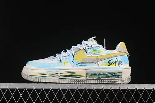 All categories Nk Air Force 1 Air Force series Nk Air Force 1 Low Nike Air Force 1'07 Low "Y B Stars" Hand-painted graffiti Yellow and blue stars Air Force 1 low-top casual sneakers DV6984-011
